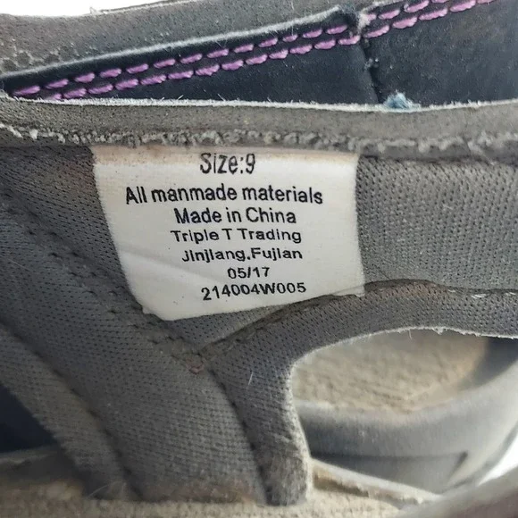 Northside Burke II Sport Sandals Women 9 Gray Purple Hiking Water Shoes 214004W - Picture 5 of 9